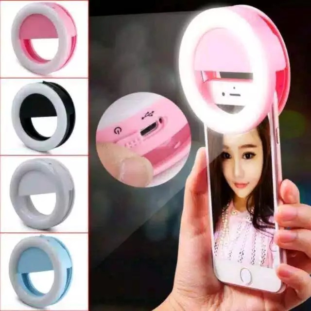 Jual Selfie Ring Light Lampu Ring Selfie Rechargable Shopee Indonesia