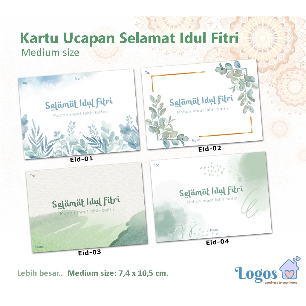 Jual Kartu Lebaran hampers gift tag kemasan Ucapan Selamat Idul Fitri