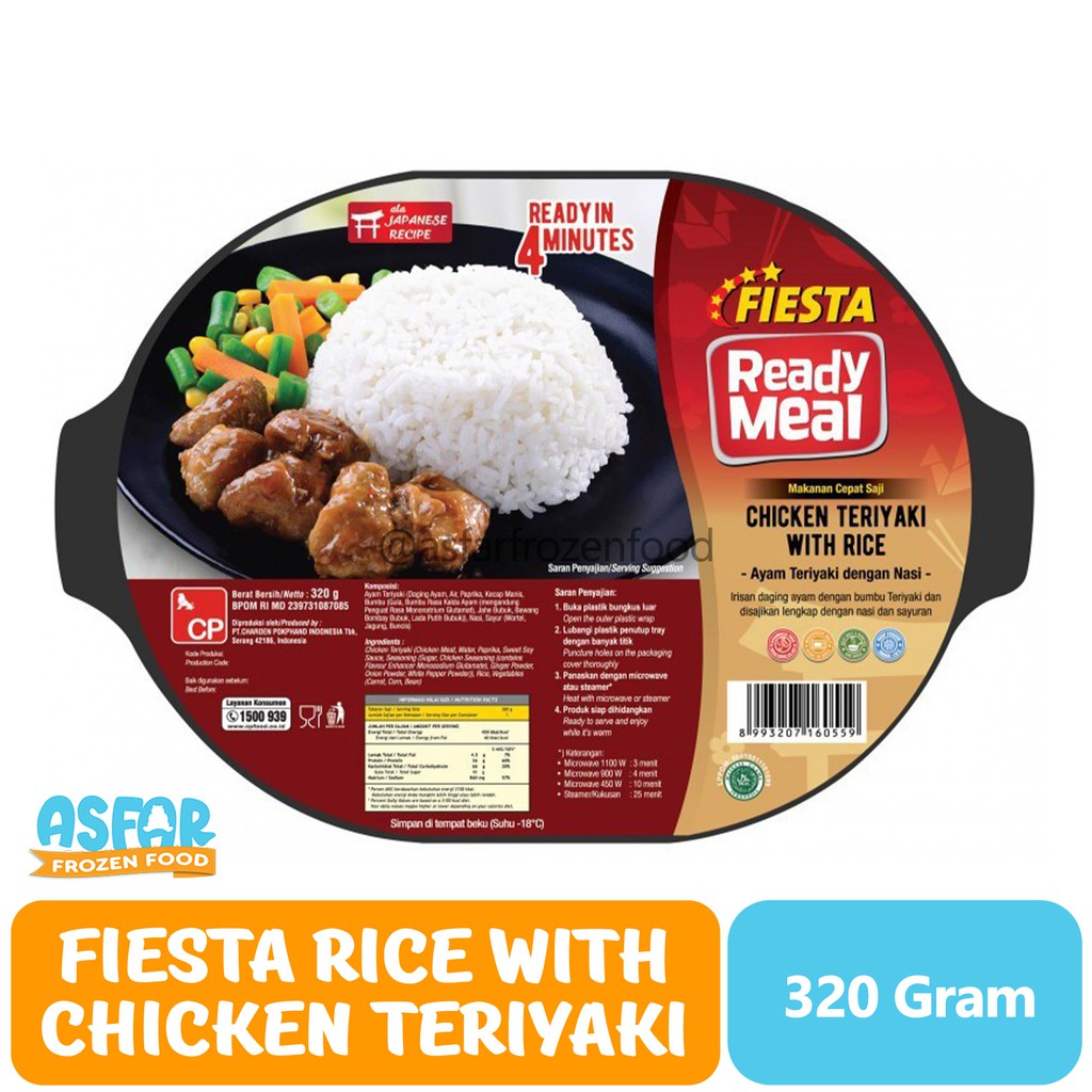 Jual FIESTA Ready Meal Rice With Chicken Teriyaki - 320gr | Shopee ...