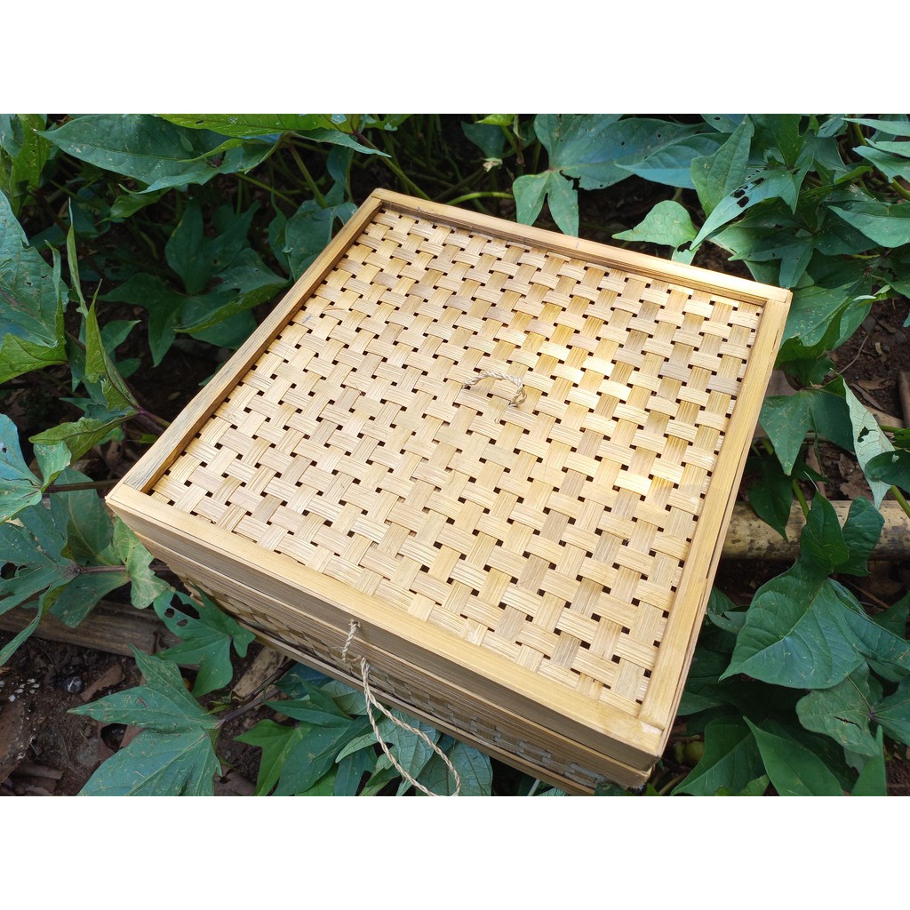Jual Kotak Bambu Box Hampers Kuat Halus 25cm Kualitas Terbaik | Shopee ...