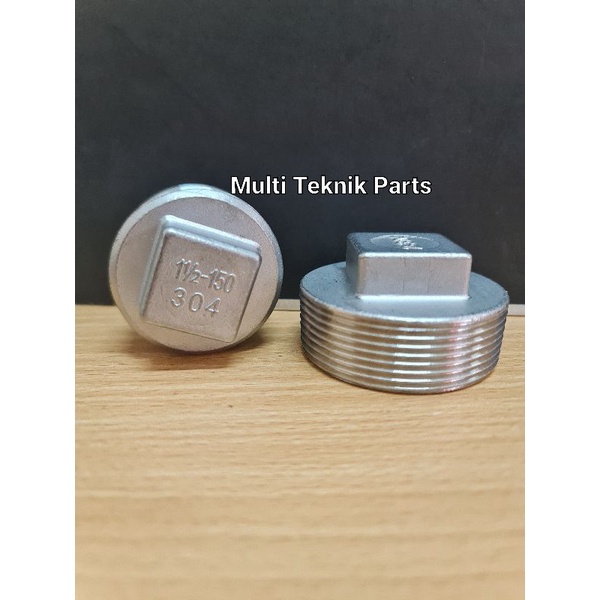 Jual Plug / Dop / Tutup drat luar stainless 304 1 1/2
