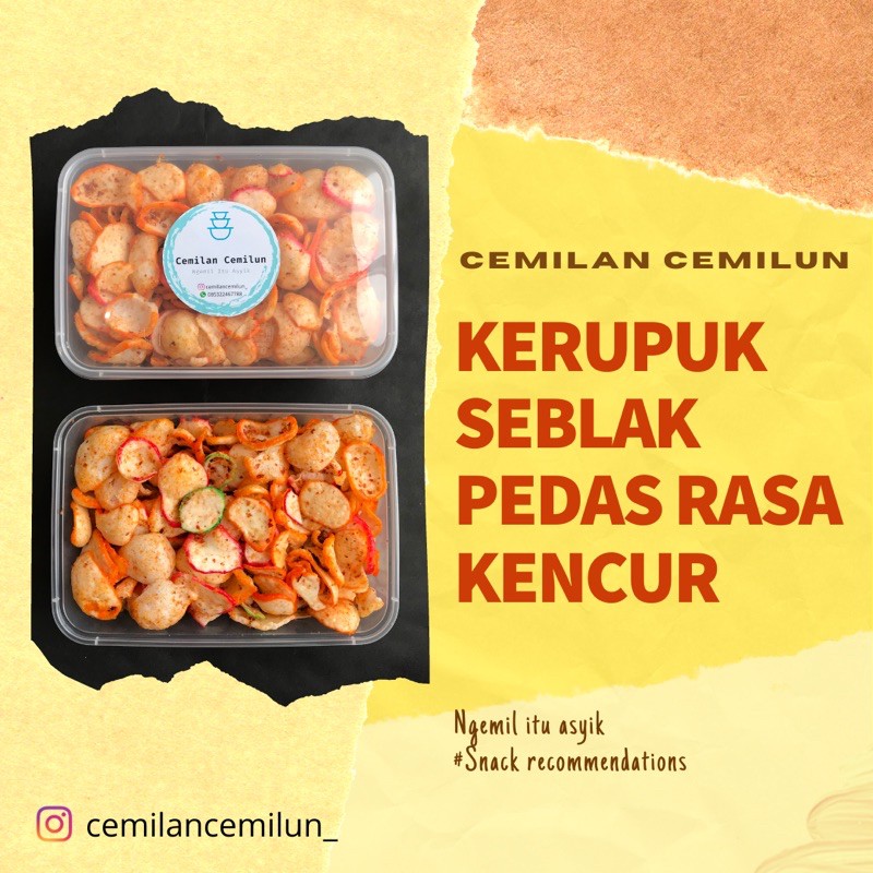 Jual Kerupuk Seblak Pedas Rasa Kencur Gurih (Kemasan box) | Shopee ...