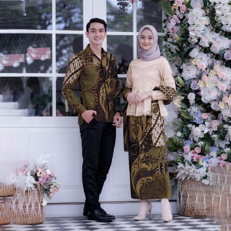 Jual BATIK COUPLE LESTI(VARIAN BATIK kuning) | Shopee Indonesia