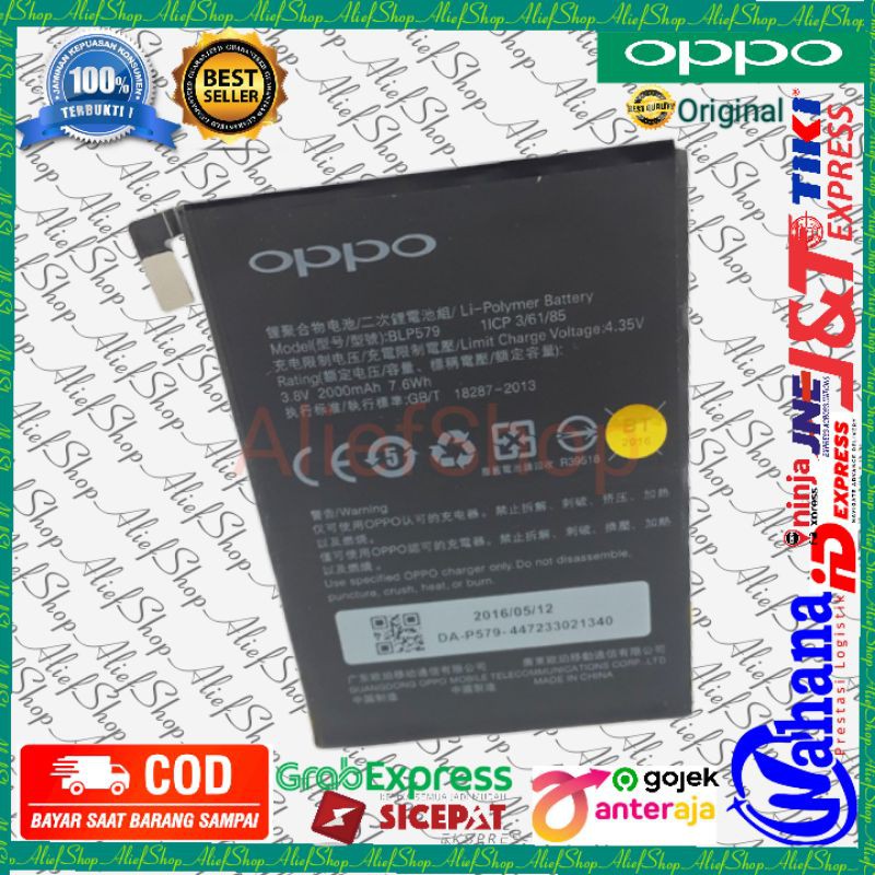 Jual Batrai Oppo R5 BLP579 Batre BLP 579Baterai Original Battery ...