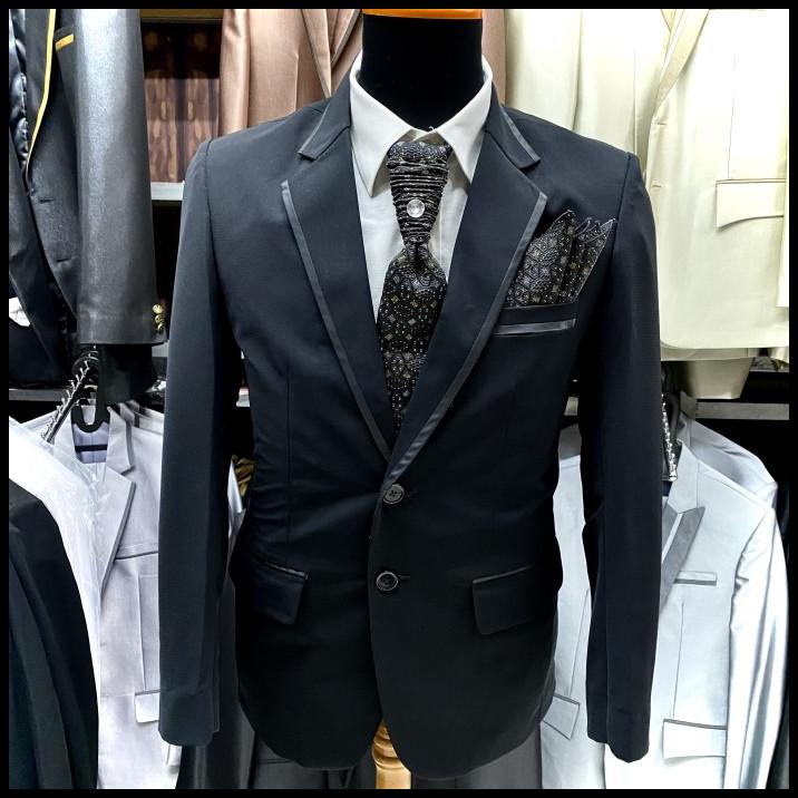 Jual Jas Formal Jas Kantor Jas Nikah Blazer Pria Jas Wisuda Hitam L Jas List Shopee Indonesia 0457