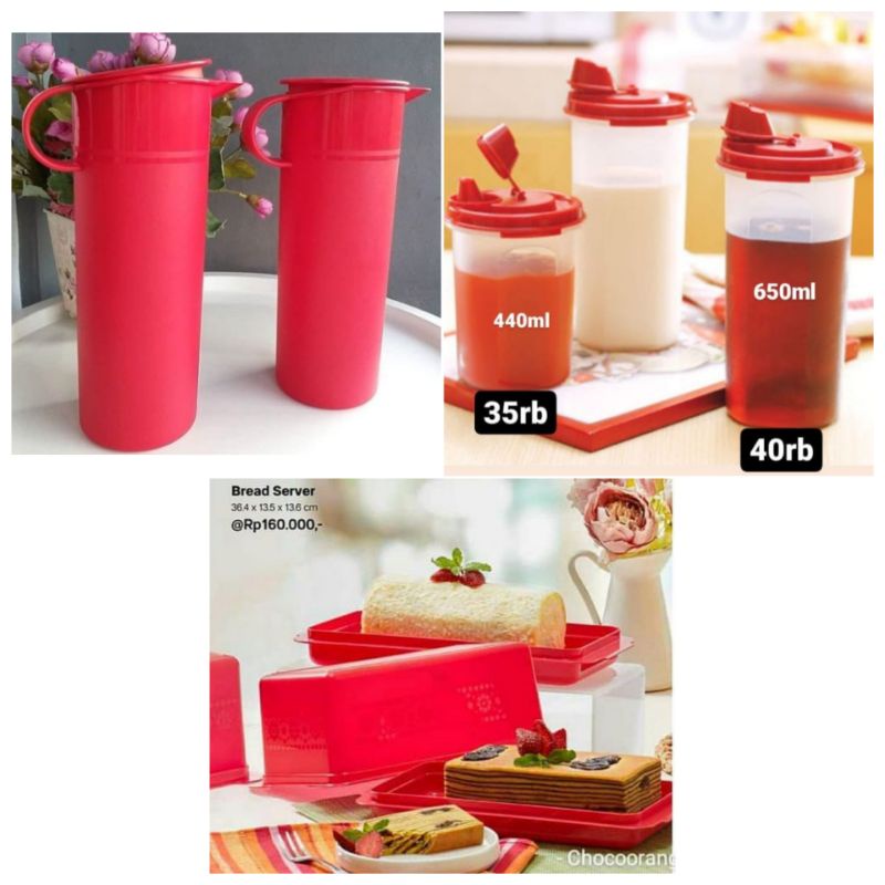 Jual teko tempat roti tempat kue tempat bumbu pitcher tupperware ...