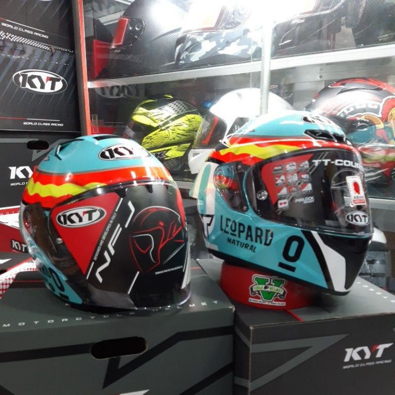Jual kyt helm ttc leopard+kyt nfj motif leopard original.couple ...