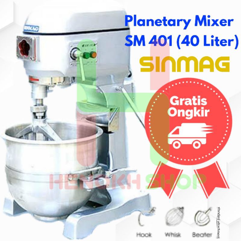 Jual Planetary Mixer Sinmag SM 401 / Mixer Sinmag 40 Liter Mixer Jumbo ...