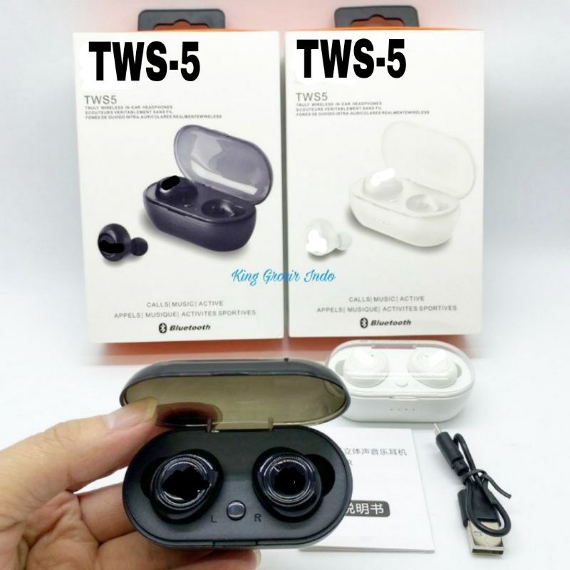 Jual Headset Bluetooth TWS 5 Wireless Earphone TWS 5 | Shopee Indonesia