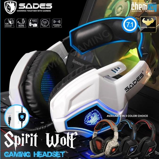 Jual Sades Spirit Wolf 7.1 USB + Jack Gaming Headset Lo | Shopee Indonesia