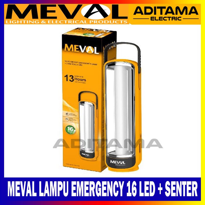Jual MEVAL LAMPU EMERGENCY 16 LED BRIGHT + SENTER LED | Shopee Indonesia