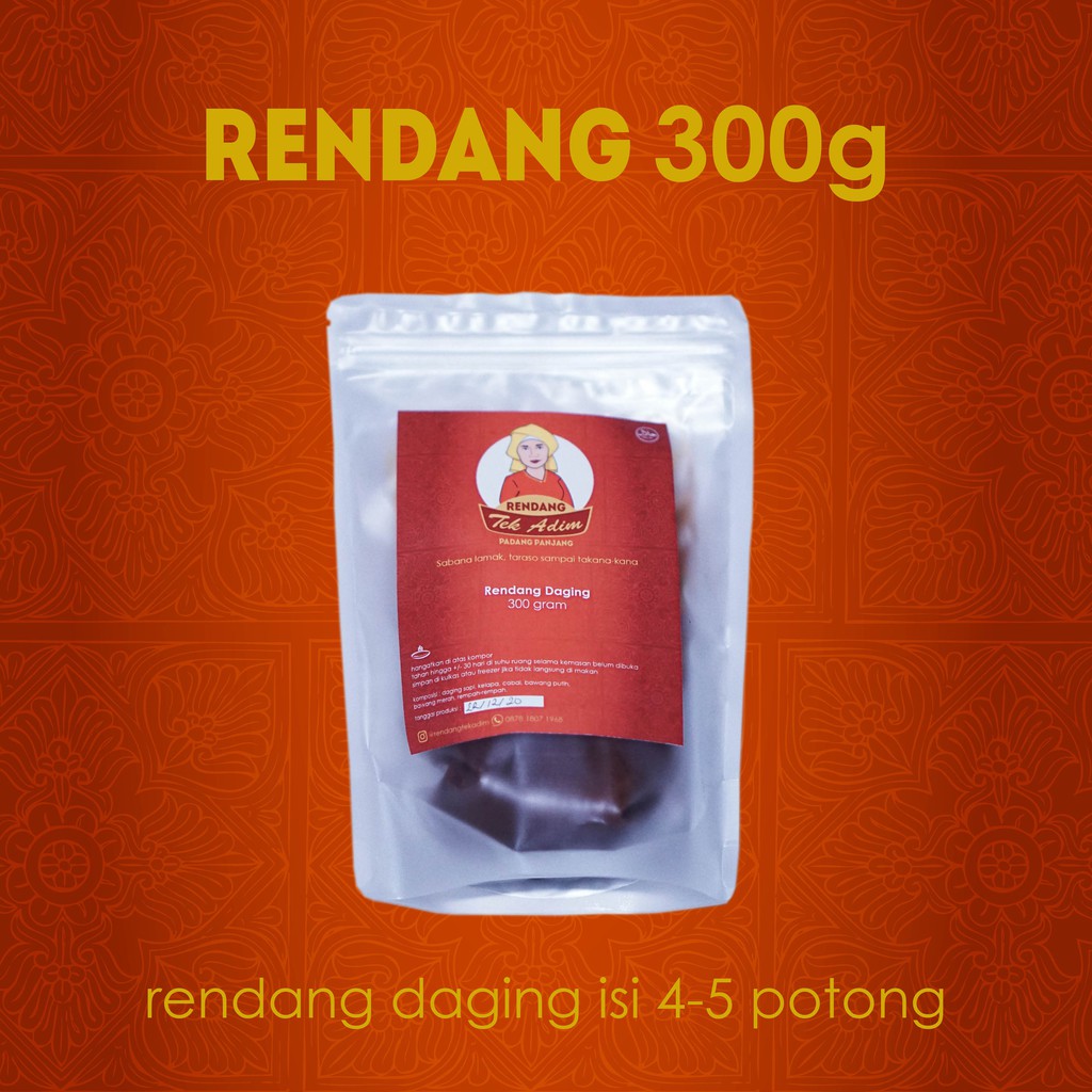 Jual Rendang Tek Adim 300 gram | Shopee Indonesia