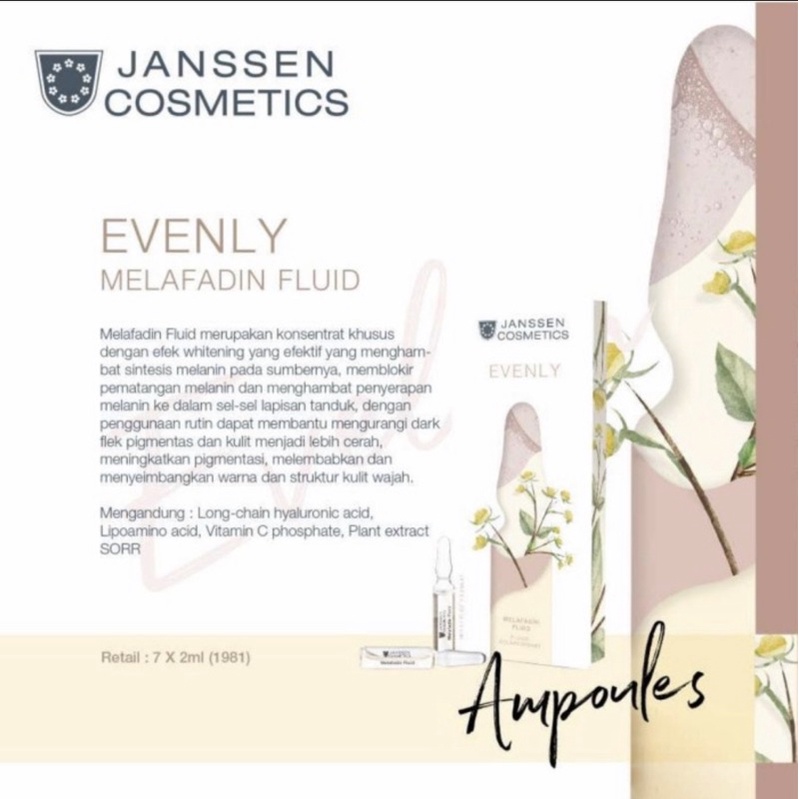 Jual JANSSEN Cosmetics Ampoule 1 box isi 7pc 2ml ( evenly melafadine stemcell caviar energy