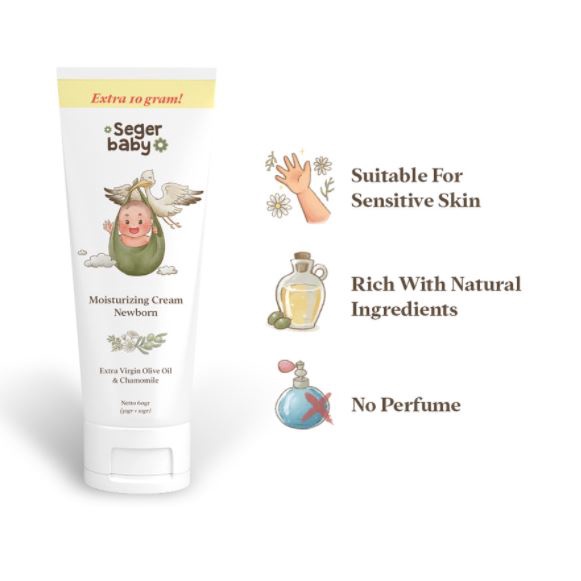 Jual Seger Baby Facial Moisturizing Cream for Newborn With Extra Virgin