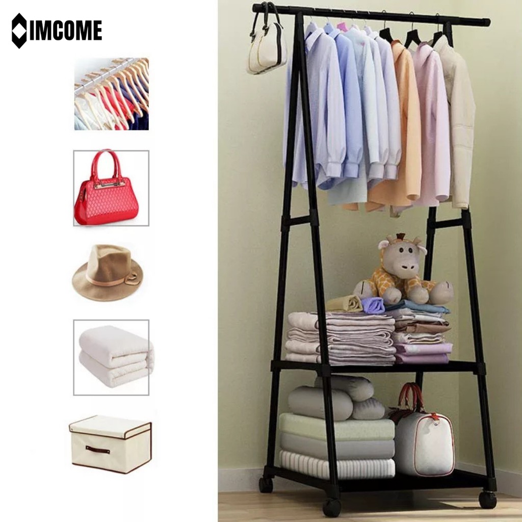 Jual IMCOME Stand Hanger Rak Gantungan Baju Single Triangle Segitiga ...
