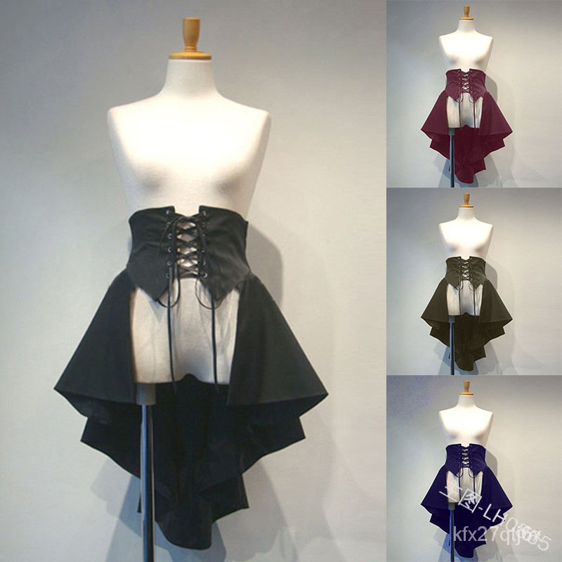 Irregular Shoulder Strap Skirt_BDHL7535