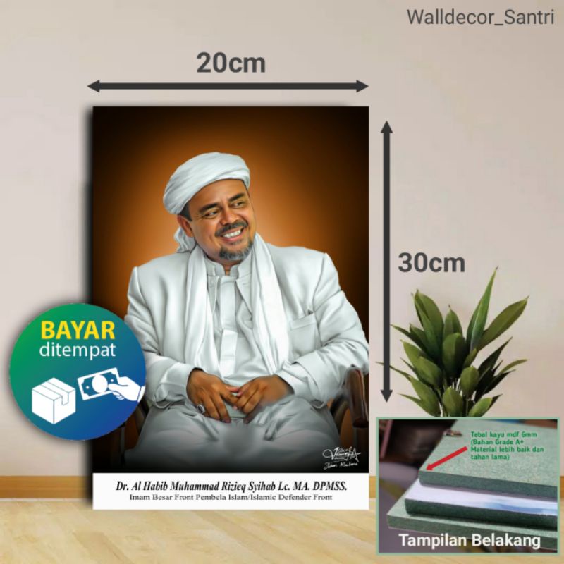 Jual Foto Poster Aesthetic Kayu Habib Ulama Abuya Uci Turtusi Habib