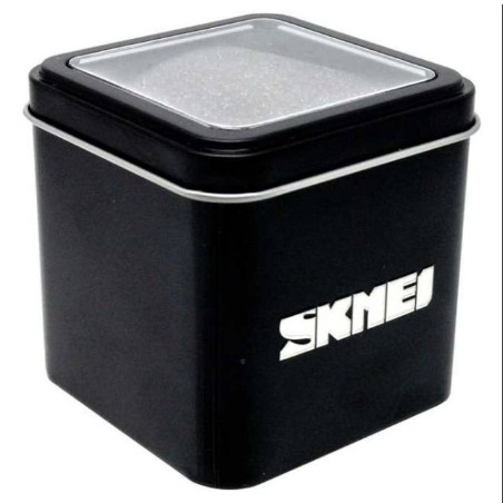 Jual Box Kotak Jam Skmei Warna Hitam berbahan Besi Tidak Berkarat ...