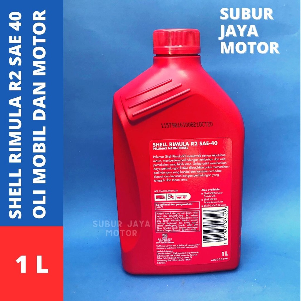 Jual SHELL Rimula R2 Sae 40 Oli Pelumas Mesin Mobil Heavy Duty Diesel ...