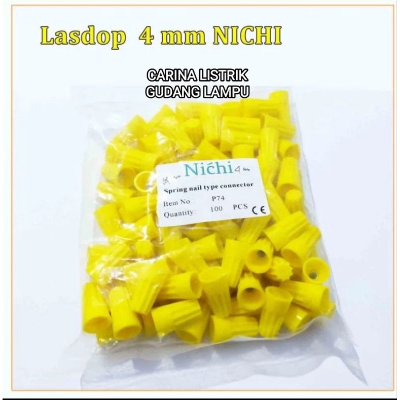 Jual NICHI LASDOP/LAS DOP/SCREW ON WIRE 4 MM P74 PER PACK ISI 100PCS ...