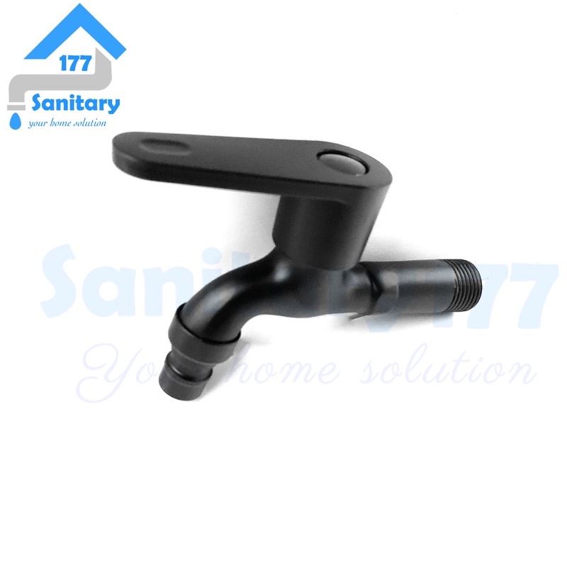 Jual Kran Air Taman Hitam Stainless Minimalis Murah Brc Keran Air Tembok Faucet Black Wall 7916