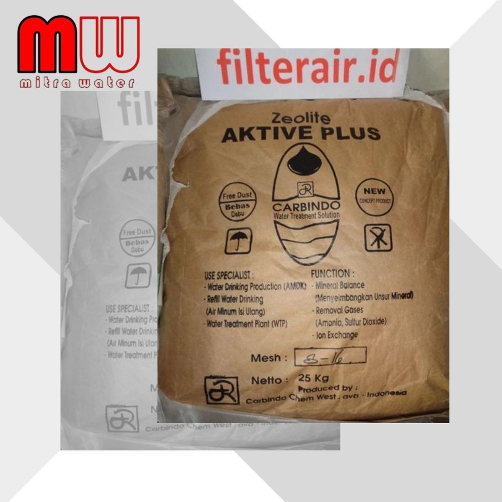 Jual Media Filter Air Zeolite Aktive Plus 1 Sak 25 Kg Shopee Indonesia