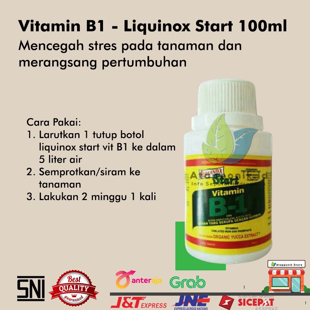 Jual Pupuk Vitamin B1 100ml - Liquinox Start Anti Stres Tanaman ...