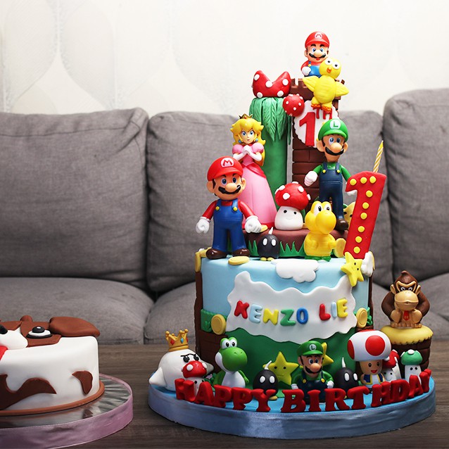 Jual Kue Ulang Tahun Mario Bros diameter 20 cm / MOHON BACA KETERANGAN ...