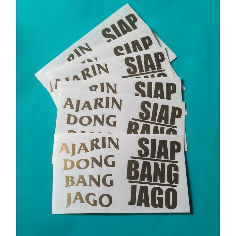 Jual Stiker Ajarin Dong Bang Jago Cutting Sticker Hologram Vinyl Oracal ...