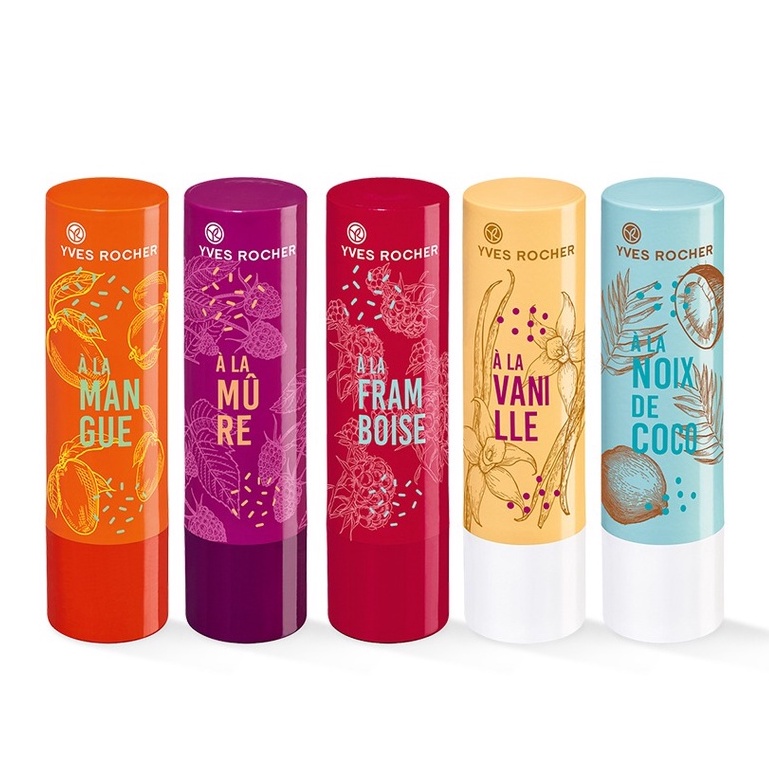 Jual YVES ROCHER New Lip Balm Vanilla / Raspberry / Shea ORIGINAL ...