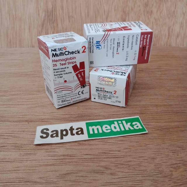 Jual Stik Nesco Hemoglobin Multicheck 2 by sapta medika | Shopee Indonesia