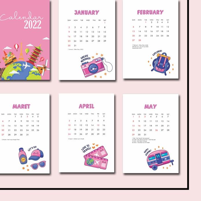 Jual Mall KALENDER MEJA 2022 DESAIN TRAVELLING | NEW | REBORN | Rilis ...