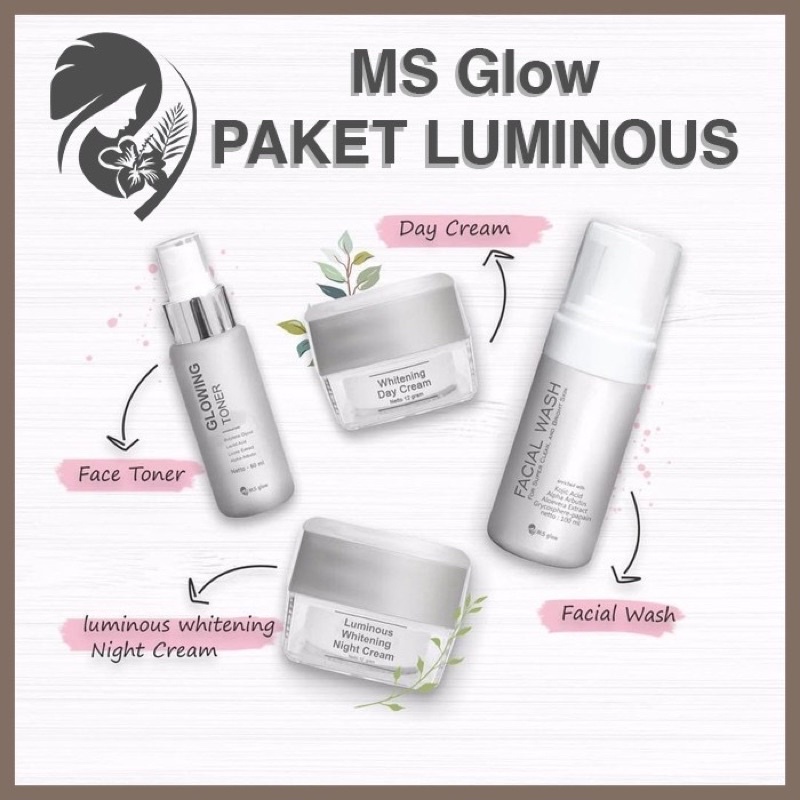 Jual Ms Glow Paket Luminos Original Penghilang Flek Hitam Shopee Indonesia 1823