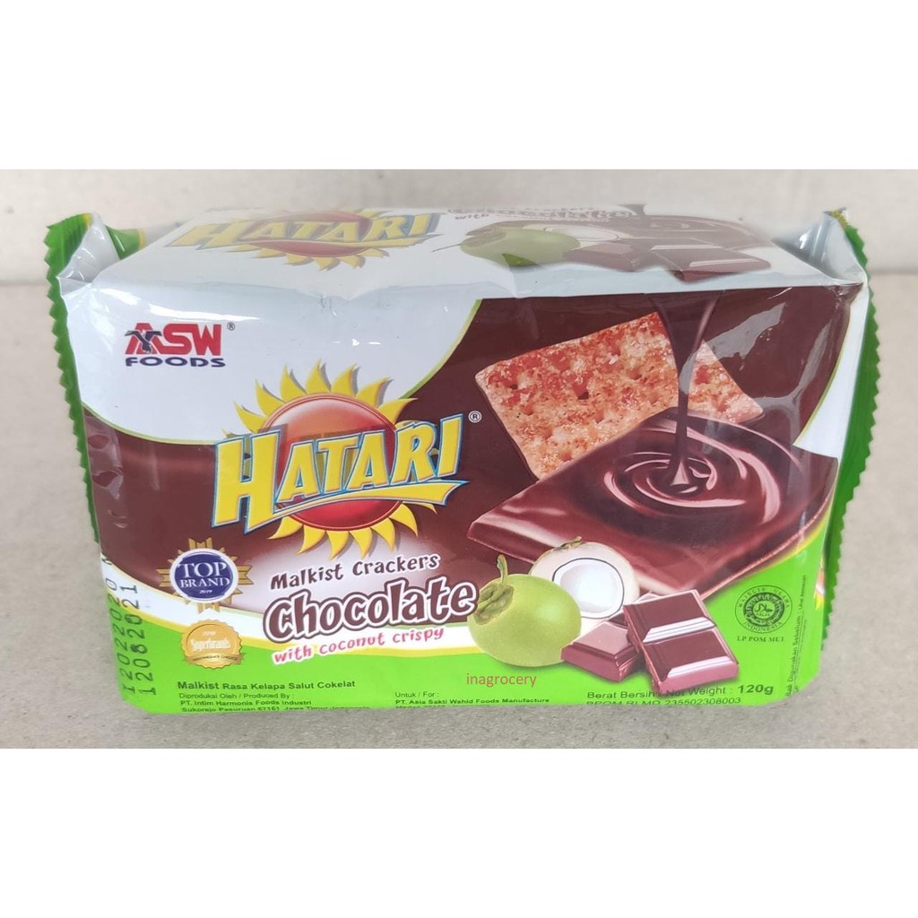 Jual ASW HATARI MALKIST CRACKERS CHOCOLATE COCONUT 120gr | Shopee Indonesia