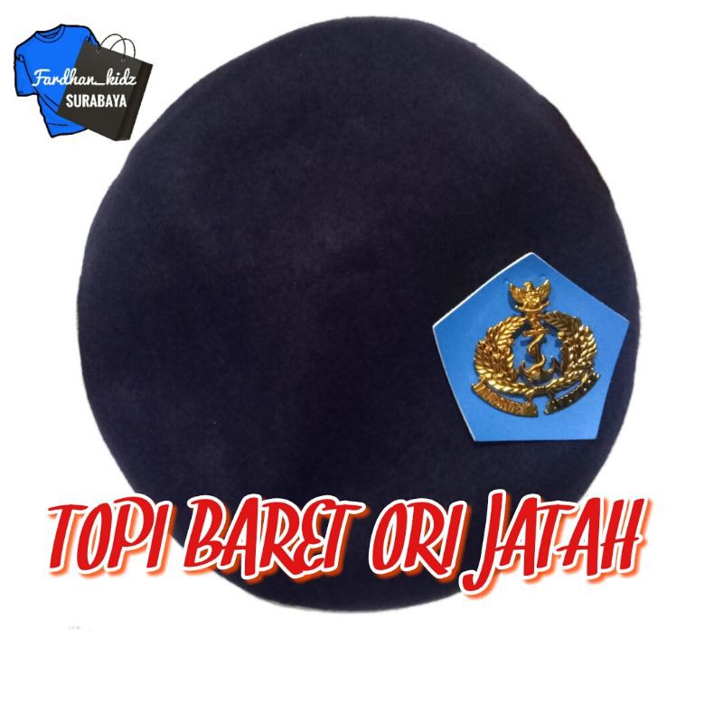 Jual Topi Baret Dewasa Tni Al Ori Jatah 1 Set Baret Emblem Pin