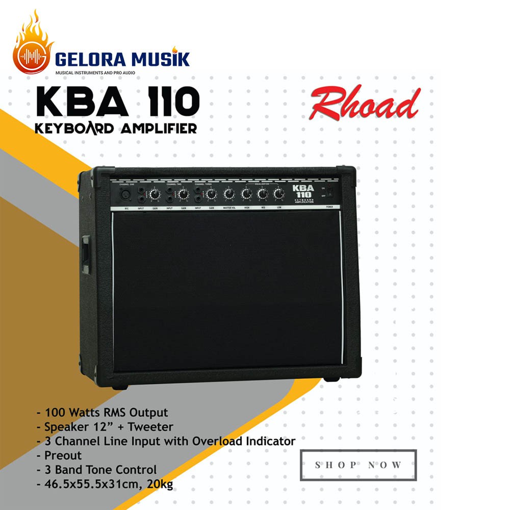 Jual Amplifier Keyboard Rhoad KBA 110, 100Watt Combo Shopee Indonesia