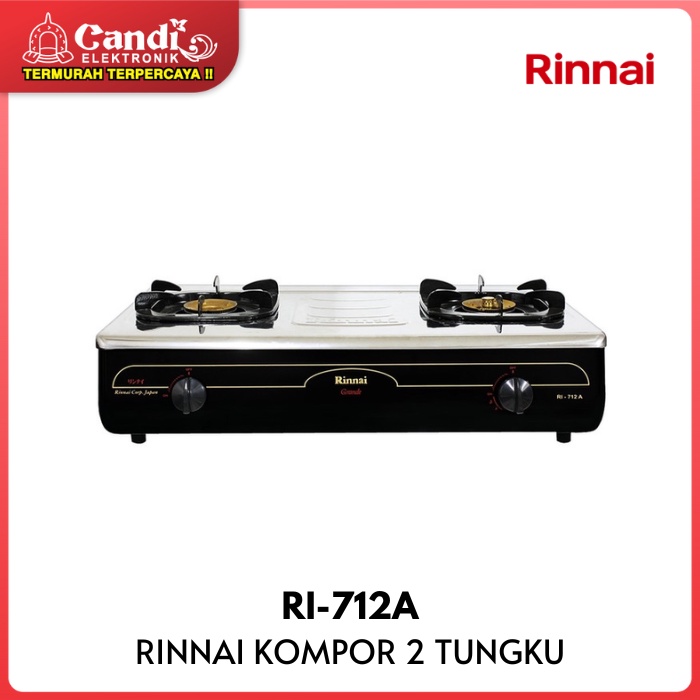 Jual RINNAI Kompor Gas 2 Tungku Stainless Steel RI-712A | Shopee Indonesia