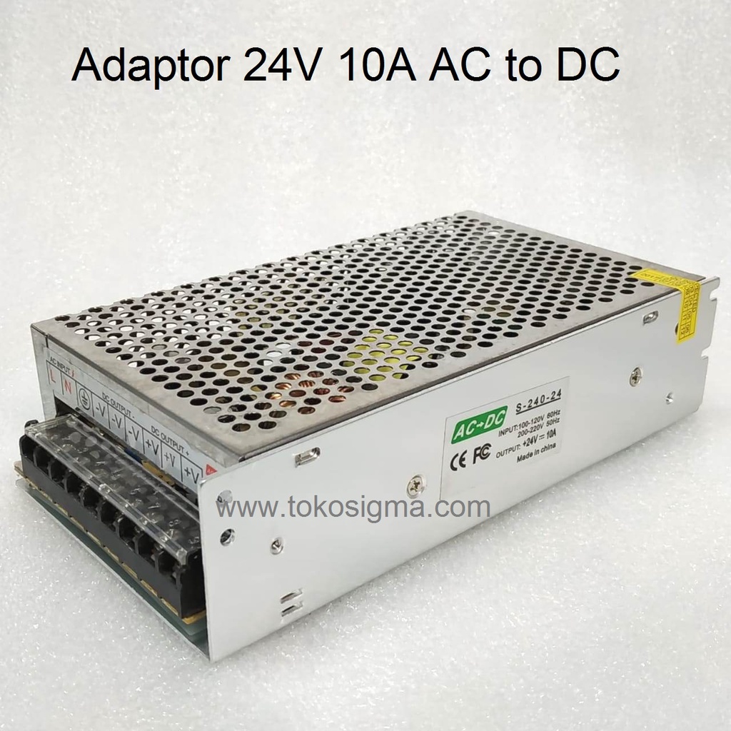 Jual Adaptor Switching Power Supply AC To DC 24V 10A Metal Case 240W Jaring Shopee Indonesia