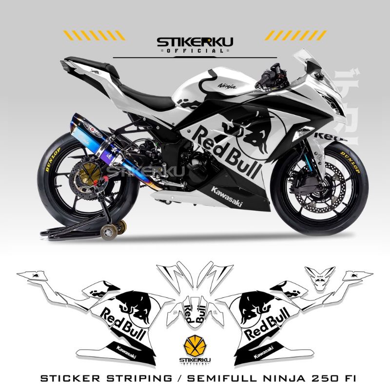Jual DECAL NINJA 250FI/STRIPING STRIKER SEMI FULL BODY VARIASI KAWASAKI