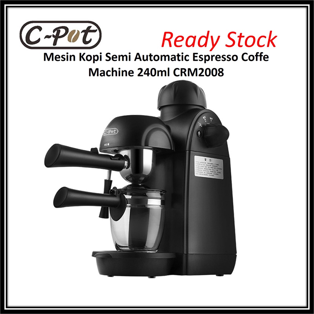 Jual Mesin Kopi Semi Automatic Espresso Coffe Machine 240ml CRM2008 ...