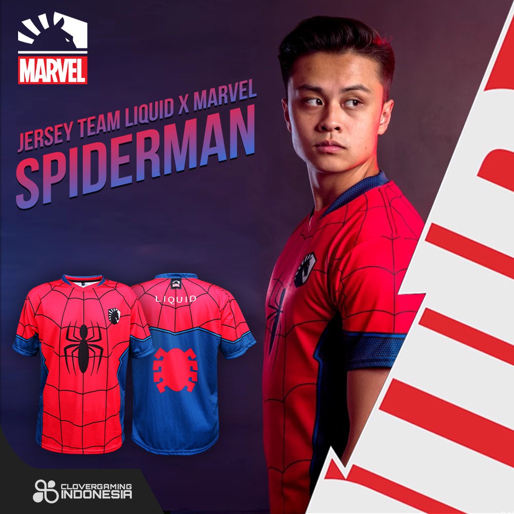 Jual Jersey Team Liquid x Marvel Spiderman Avengers Endgame Shopee