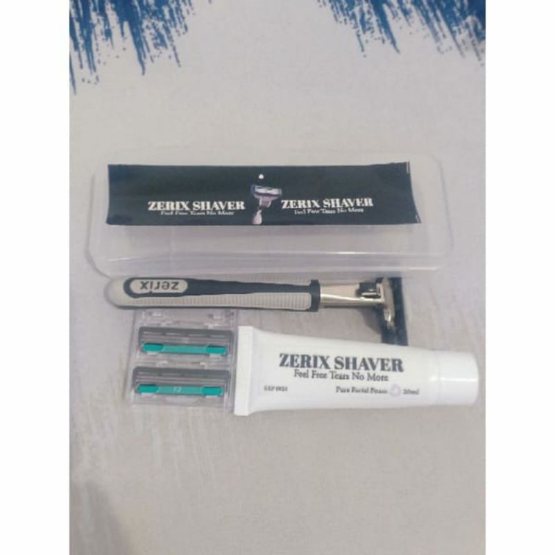 Jual ZERIX SHAVER - PAKET LENGKAP 1 ALAT CUKUR VECTOR+ 3 KEPALA PISAU ...
