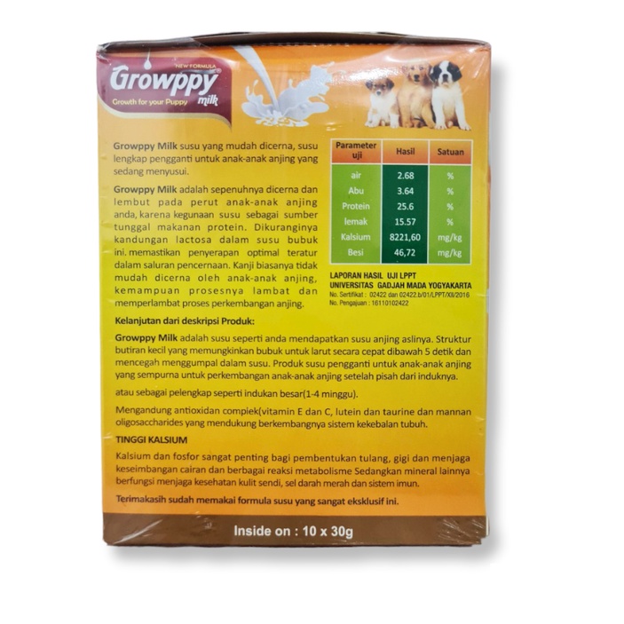 Jual Susu Anak Anjing - GROWPPY Dog Puppy Milk 1 Sachet 30 gr ( 1 Box ...
