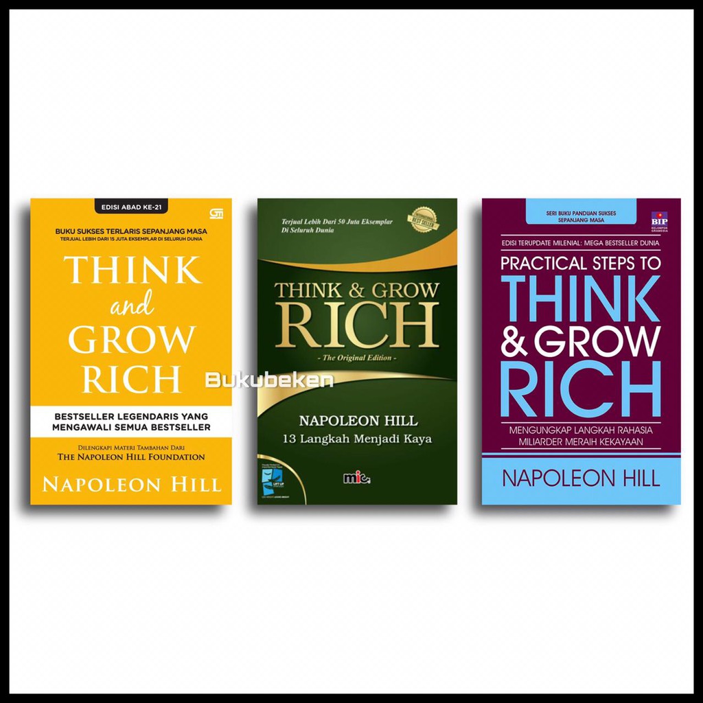 Jual Buku 3 Buku Practical Steps To Think And Grow Rich 13 Langkah