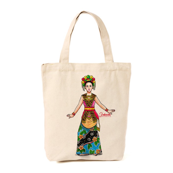 Jual Tote Bag Tas Wanita Kanvas Souvenir Oleh Oleh Khas Jakarta Gt4 013 Shopee Indonesia 2507