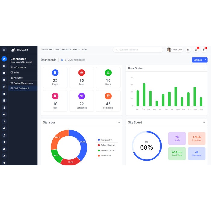Jual Bootstrap 5 - Skodash v1.0 | Premium Admin Dashboard HTML Template ...