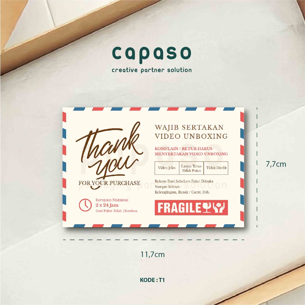 Jual Kartu Ucapan Terima Kasihthank You Cardgreeting Card Shopee Indonesia 1708