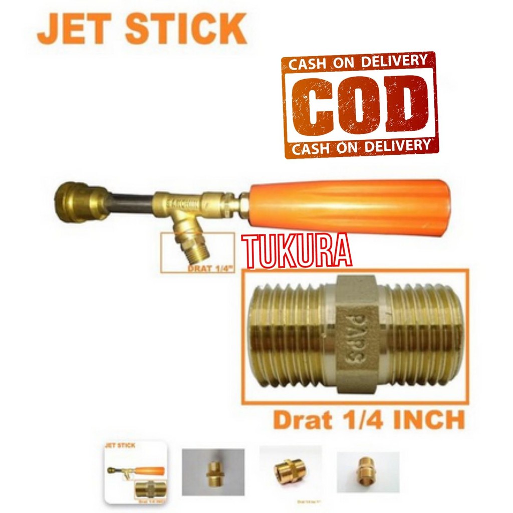 Jual Jet Stick 20 CM dengan drat luar 1per4 Inch | Shopee Indonesia