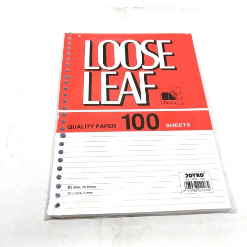 Jual Loose Leaf Isi Kertas Binder Joyko B5 | 100 Lembar | Shopee Indonesia