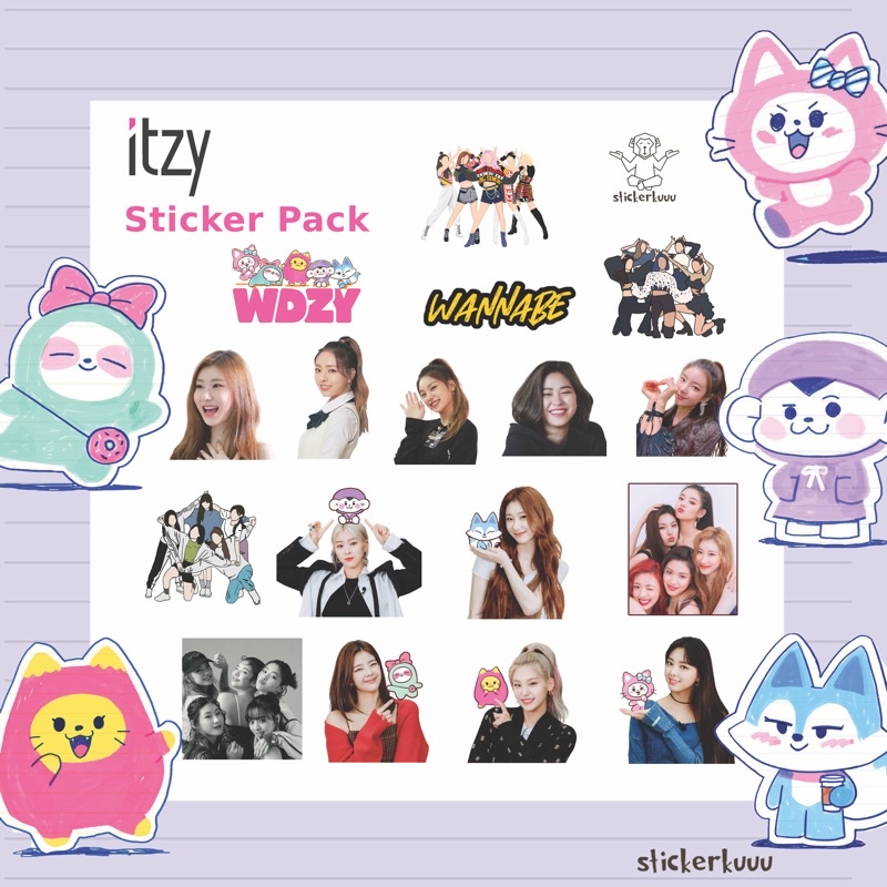 Jual STICKER ITZY KPOP SUDAH DICUTTING WATERPROOF TAHAN AIR COCOK UNTUK ...